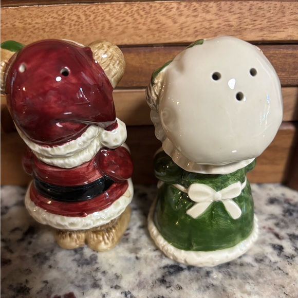Otagiri Japan Santa Bear Christmas Salt Pepper Shakers - Vintage - Picture 2 of 4